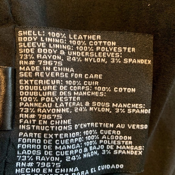 Michel Kors Leather Mixed Media Motorcycle Jacket NWOT - Picture 15 of 16